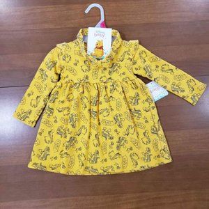NWT Disney Winnie the Pooh Baby Girls Dress 3 pc Set